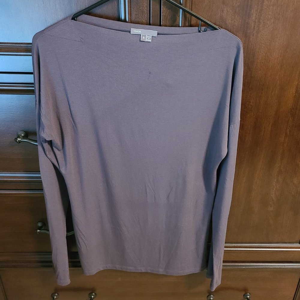 Women’s Vince Long Sleeve Shirt - Grey, Size S